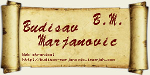 Budisav Marjanović vizit kartica